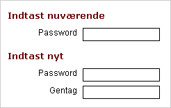 Skift password